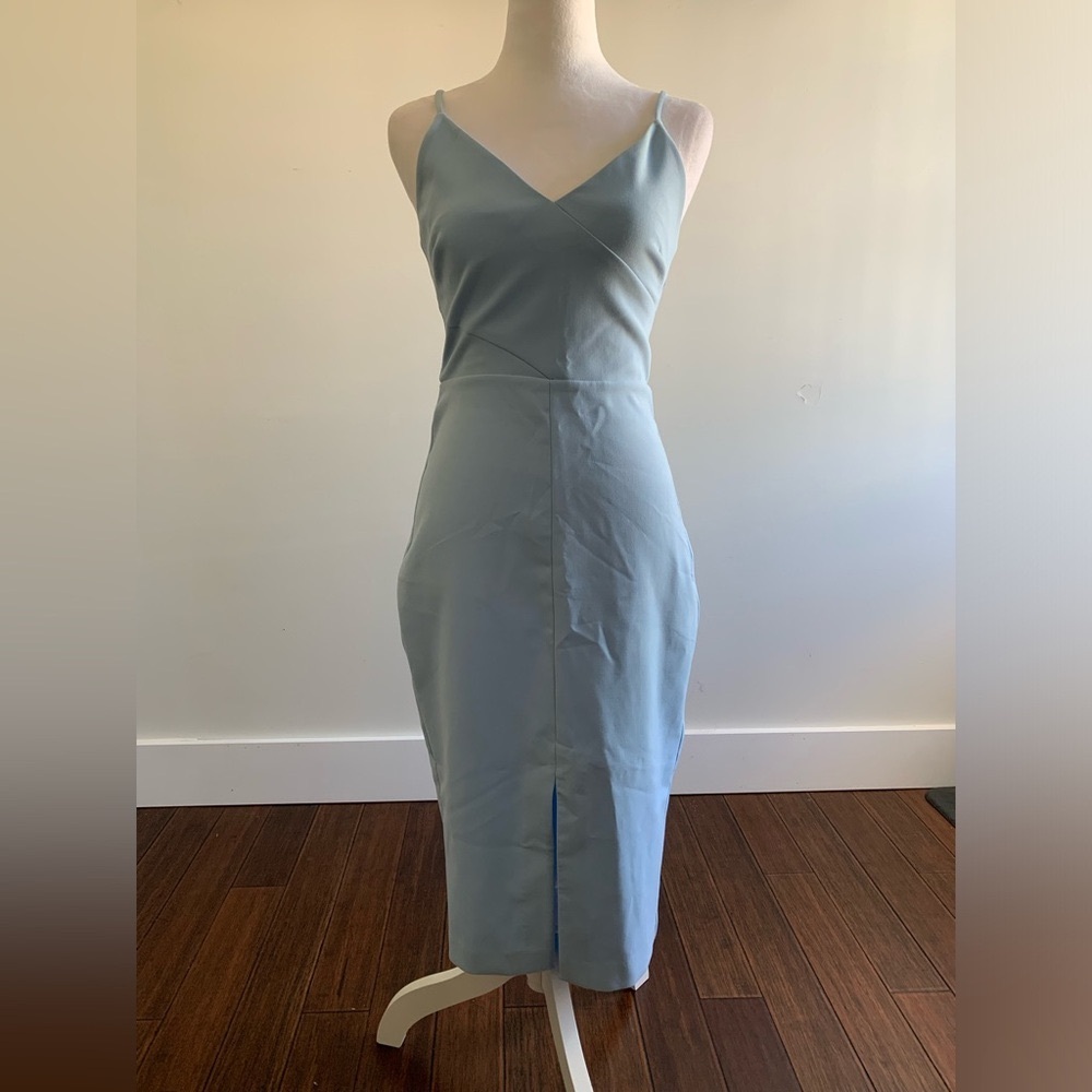 Likely Strapless Light Blue Dress